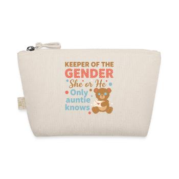 Gender Reveal Keeper Of The Gender Only Auntie - Organic Pouch - nature - Front