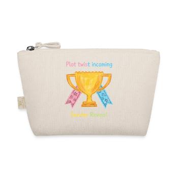 Gender Reveal Plot Twist Incoming Baby Shower - Organic Pouch - nature - Front
