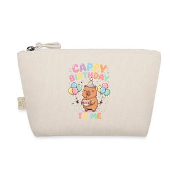 Capybara Cappy Birthday To Me Geburtstag Party - Organic Pouch - nature - Front
