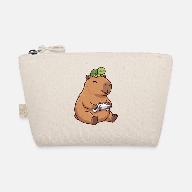 Capybara und Turtle Gaming niedlich Bio-Täschchen