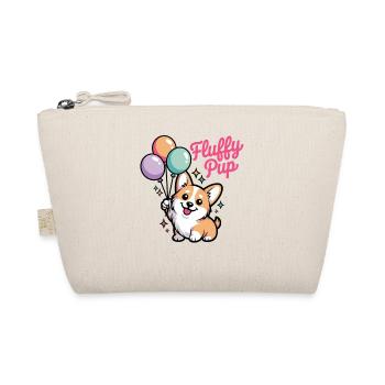 Corgi with balloons gift for corgi fans - Organic Pouch - nature - Front