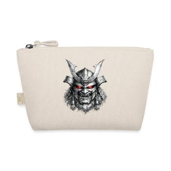 Samurai Mask Warrior Japanese Demon Art - Organic Pouch - nature - Front
