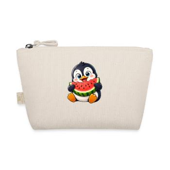 Cute Penguin Melon Cartoon Summer Tropical - Organic Pouch - nature - Front