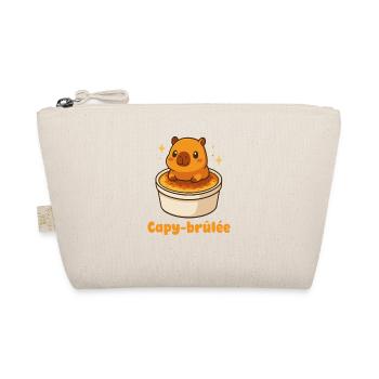 Capy-brulee Capybara Crème Brûlée Kawaii Niedlich - Bio-Täschchen - Natur - Vorne