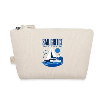 Cadeaux de voile pour hommes, Voile Grèce Cyclades Catama - Trousse biologique - nature - Devant