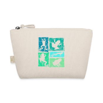 Retro Frog Graphic - Frogs In Motion - Organic Pouch - nature - Front