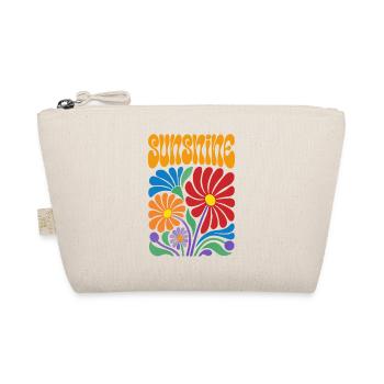 Sunshine Blumen 70er Jahre Retro - Bio-Täschchen - Natur - Vorne