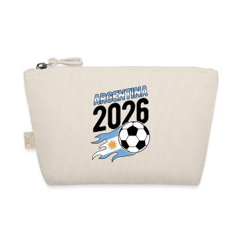 Argentina 2026 Football Flame with Flag - Organic Pouch - nature - Front