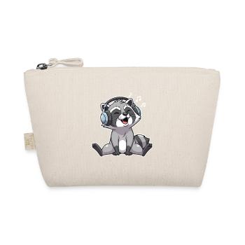 Raccoon Singing Listening to Music - Organic Pouch - nature - Front