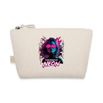 Powered By Neon Cyberpunk Girl - Organic Pouch - nature - Front