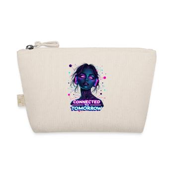 Connected To Tomorrow Cyberpunk Girl - Organic Pouch - nature - Front