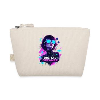 Digital Dreamer Cyberpunk Girl - Organic Pouch - nature - Front