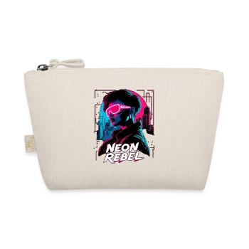 Neon Rebel Cyberpunk Girl - Organic Pouch - nature - Front