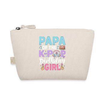 Papa of The K-Pop Birthday Girl - Organic Pouch - nature - Front