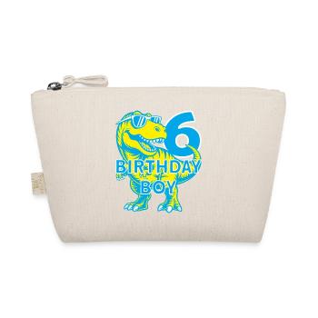 DINO 6 JAHRE DINOSAURIER 6. GEBURTSTAG - Bio-Täschchen - Natur - Vorne