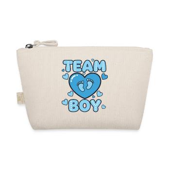 Gender reveal team boy baby shower baby gender mom - Organic Pouch - nature - Front