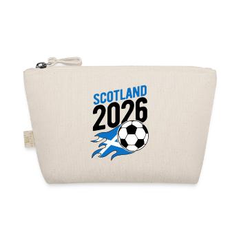 Scotland 2026 Football Flame with Flag - Organic Pouch - nature - Front