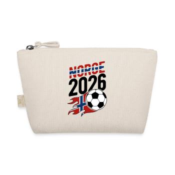 Norge 2026 Fußball Flamme mit Flagge - Bio-Täschchen - Natur - Vorne