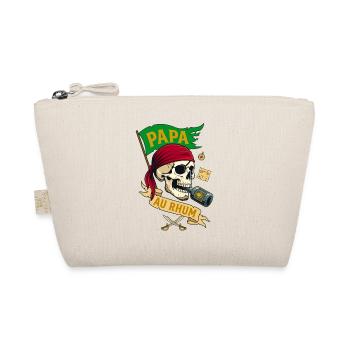Papa Au Rhum Pirate Crâne Humour Fête Des Pères - Trousse biologique - nature - Devant