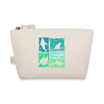 Graphisme de silhouettes rétro de requins - Trousse biologique - nature - Devant