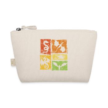 Dragon Graphic - Mystical Mythical Creatures Retro Style - Organic Pouch - nature - Front