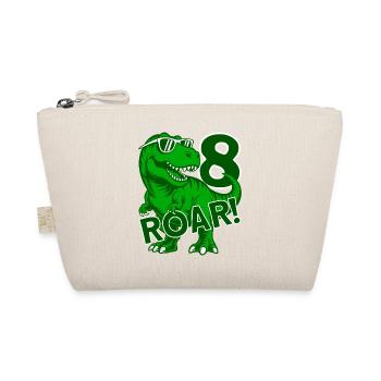 DINO 8 JAHRE DINOSAURIER 8. GEBURTSTAG - Bio-Täschchen - Natur - Vorne
