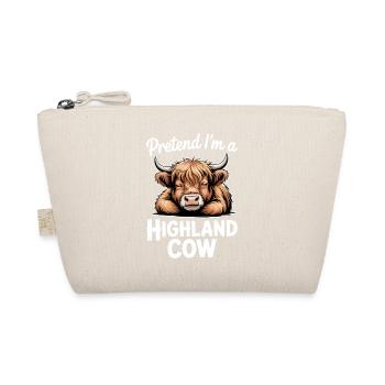 Scottish Highland Cattle Sayings Funny Gift - Organic Pouch - nature - Front