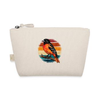 Rotkehlchen im Retro Regenbogen Oriole  - Bio-Täschchen - Natur - Vorne