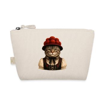 Black Forest Cat with Bollenhut - Organic Pouch - nature - Front