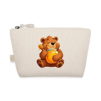 Cuddly bear with honey pot - Organic Pouch - nature - Front