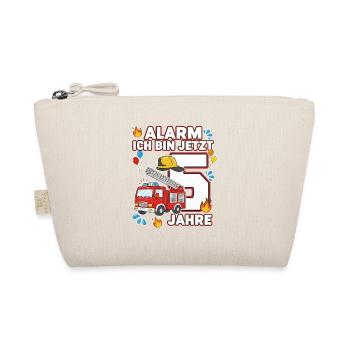 Alarm Ich Bin Jetzt 5 Feuerwehr Geburtstag - Bio-Täschchen - Natur - Vorne