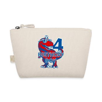 4 YEARS BIRTHDAY BOY FOOTBALL 4TH BIRTHDAY - Organic Pouch - nature - Front