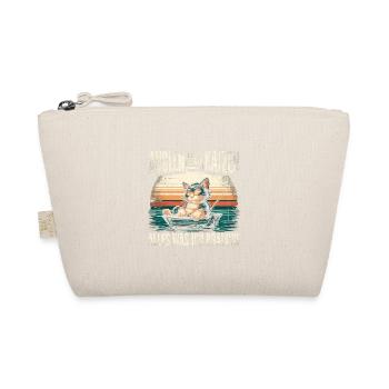 Angeln und Katzen Alles was ich brauche Retro - Bio-Täschchen - Natur - Vorne