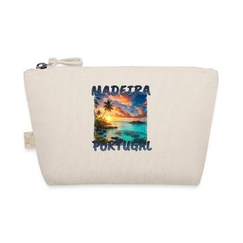 Madeira Portugal Grunge Urlaub Strand - Bio-Täschchen - Natur - Vorne