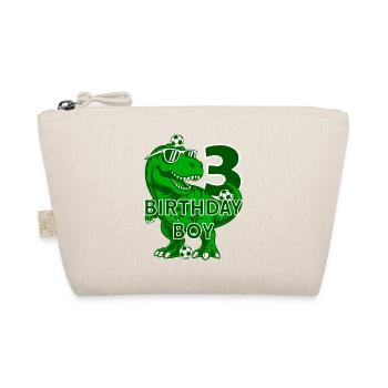 3 YEARS BIRTHDAY BOY FOOTBALL 3RD BIRTHDAY - Organic Pouch - nature - Front