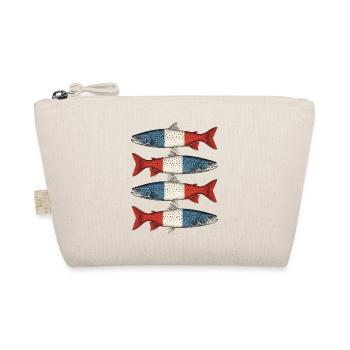 France Flag Trout Vintage Fish - Organic Pouch - nature - Front