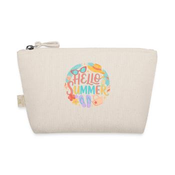 Hello Summer Tropical Print - Organic Pouch - nature - Front