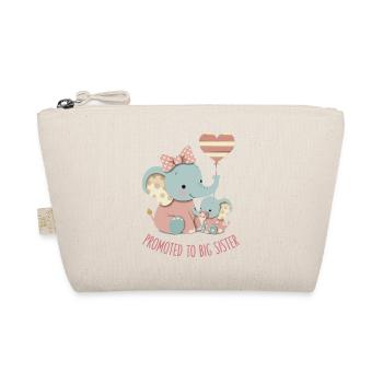 Gender Reveal Baby Shower Promoted To Big Sister - Organic Pouch - nature - Front