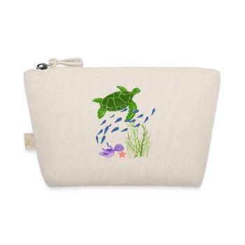Green sea turtle in the coral kingdom - Organic Pouch - nature - Front