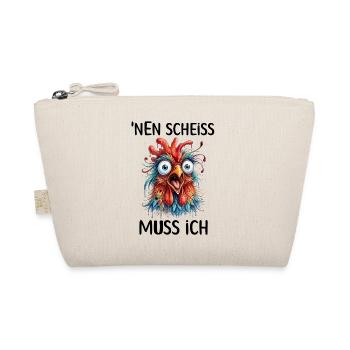 Ein Scheiss muss ich ein lustiger und frecher Huhn - Bio-Täschchen - Natur - Vorne