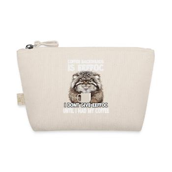 Grim Pallas Cat Coffee Motif | Manul Fan - Organic Pouch - nature - Front