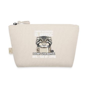 Slogan du café du chat de Pallas T | Matins bougons - Trousse biologique - nature - Devant