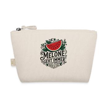 Melone Geht Immer Retro Logo - Bio-Täschchen - Natur - Vorne