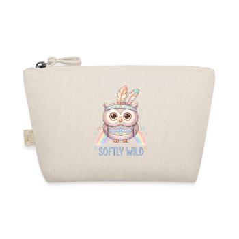 Softly Wild Eule und Regenbogen für Kinder - Bio-Täschchen - Natur - Vorne