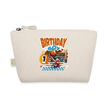 1st Birthday Basketball Gift - Organic Pouch - nature - Front