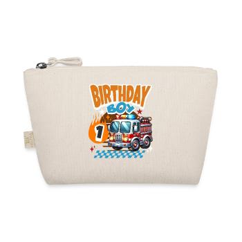 1st Birthday Fire Brigade - Organic Pouch - nature - Front
