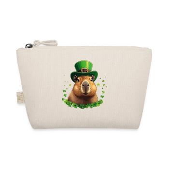 Kleeblatt Capybara unter St Patrick Hut - Bio-Täschchen - Natur - Vorne