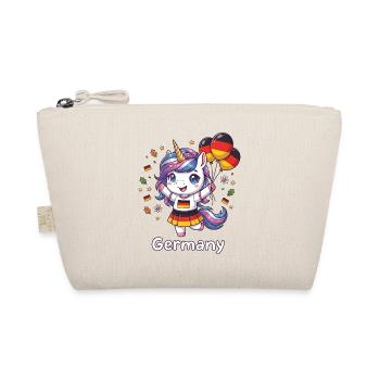 Kawaii Germany Unicorn - Organic Pouch - nature - Front