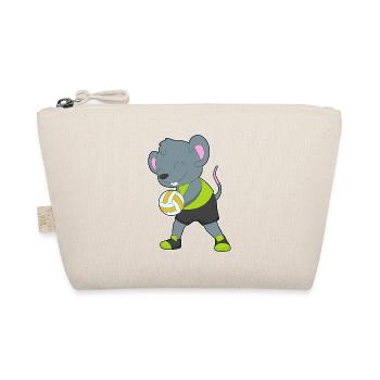 Maus Volleyballspieler Volleyball - Bio-Täschchen - Natur - Vorne