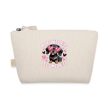 More Weenies Less Meanies Dachshund Saying for - Organic Pouch - nature - Front
